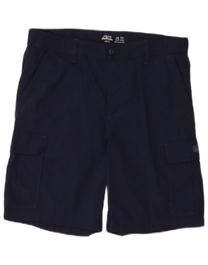 Pantaloncini cargo da uomo IZOD Salt Water W32 medio blu navy in poliammide