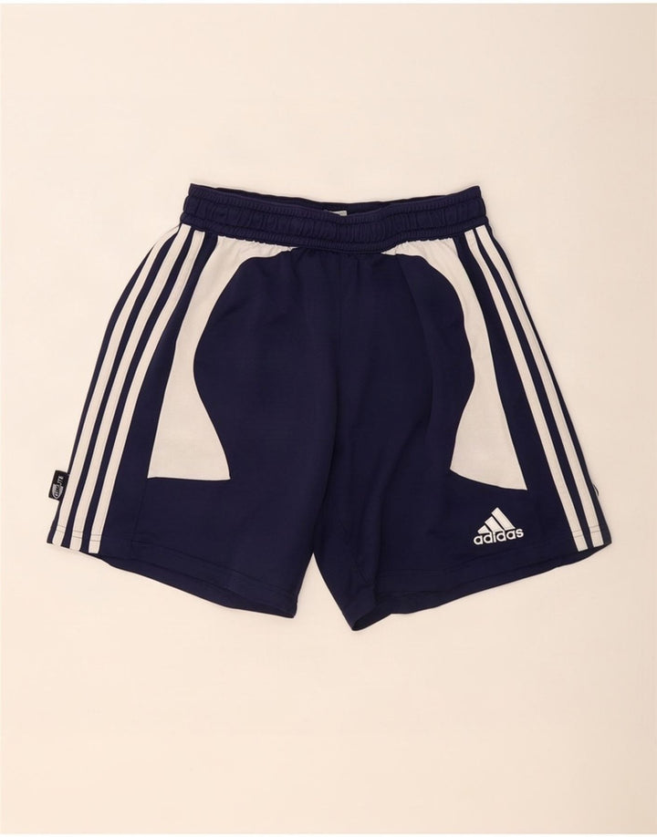 Pantaloncini sportivi Adidas Climalite da uomo, poliestere color block medio blu navy