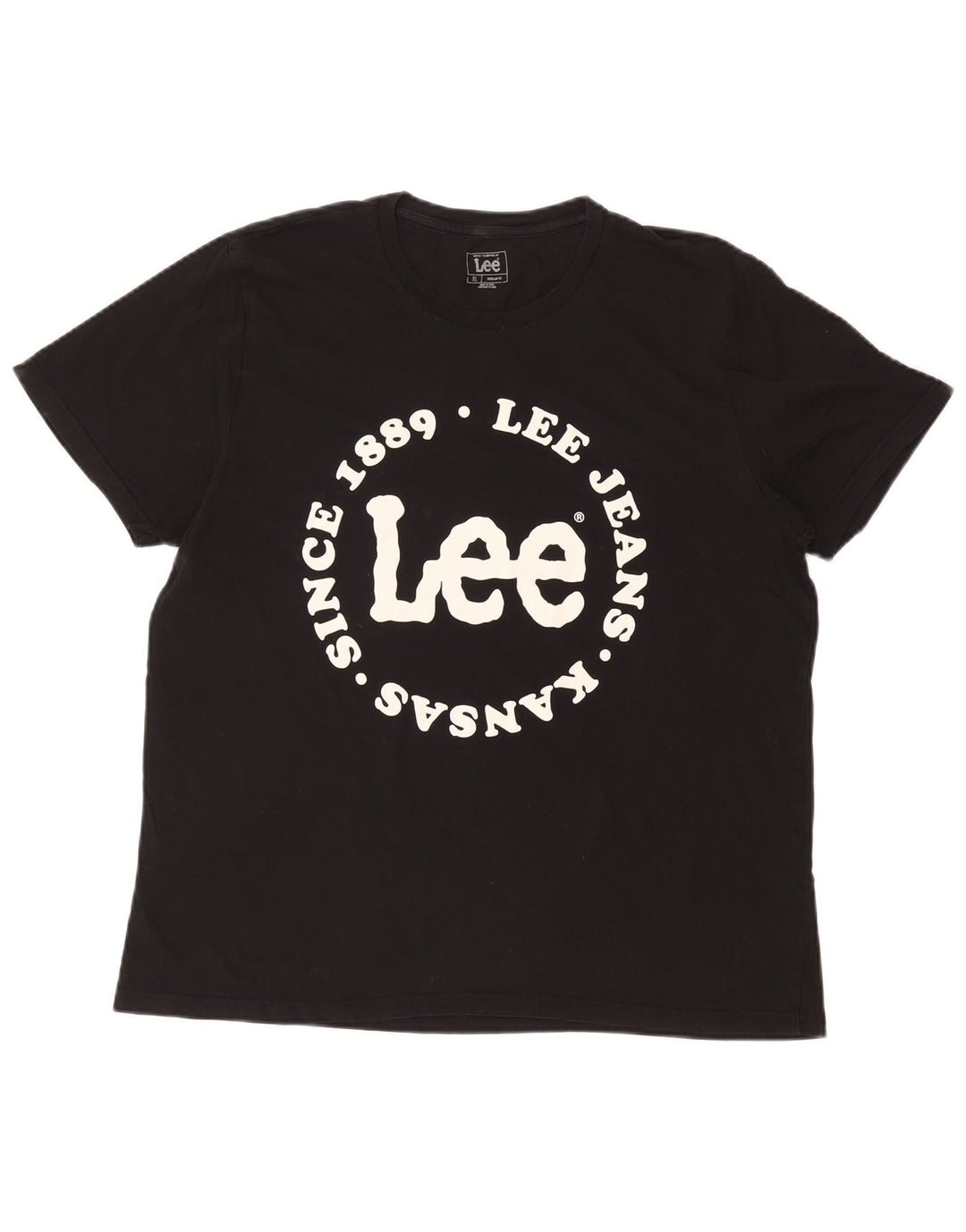T-shirt grafica da uomo con vestibilità regolare LEE XL in cotone nero