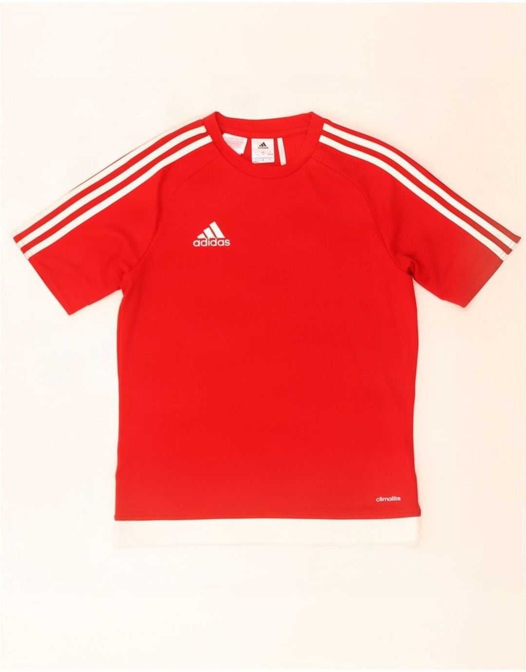 Maglietta Adidas Climalite da ragazzo, 13-14 anni, in poliestere rosso