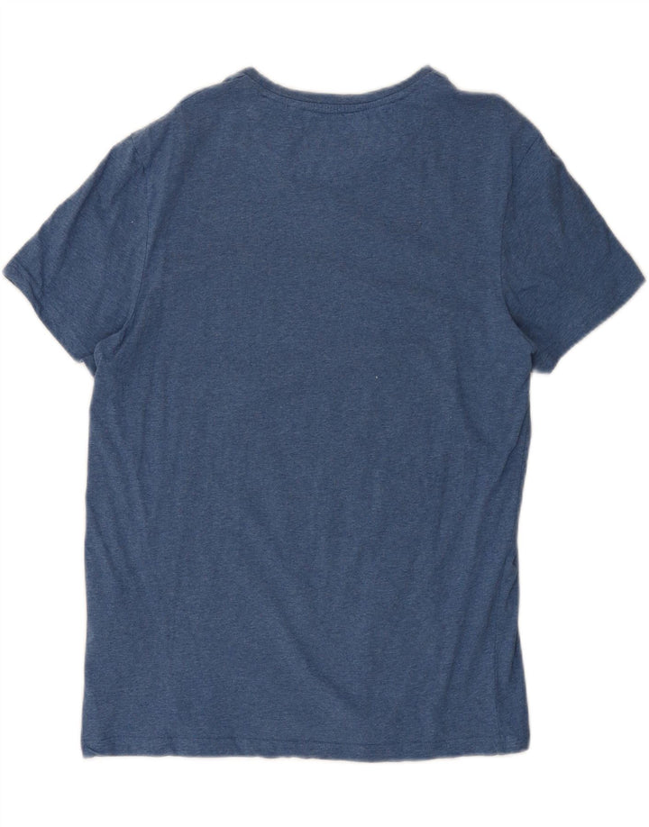 LYLE & SCOTT Mens T-Shirt Top Large Blue Cotton Vintage Lyle & Scott and Second-Hand Lyle & Scott from Messina Hembry 