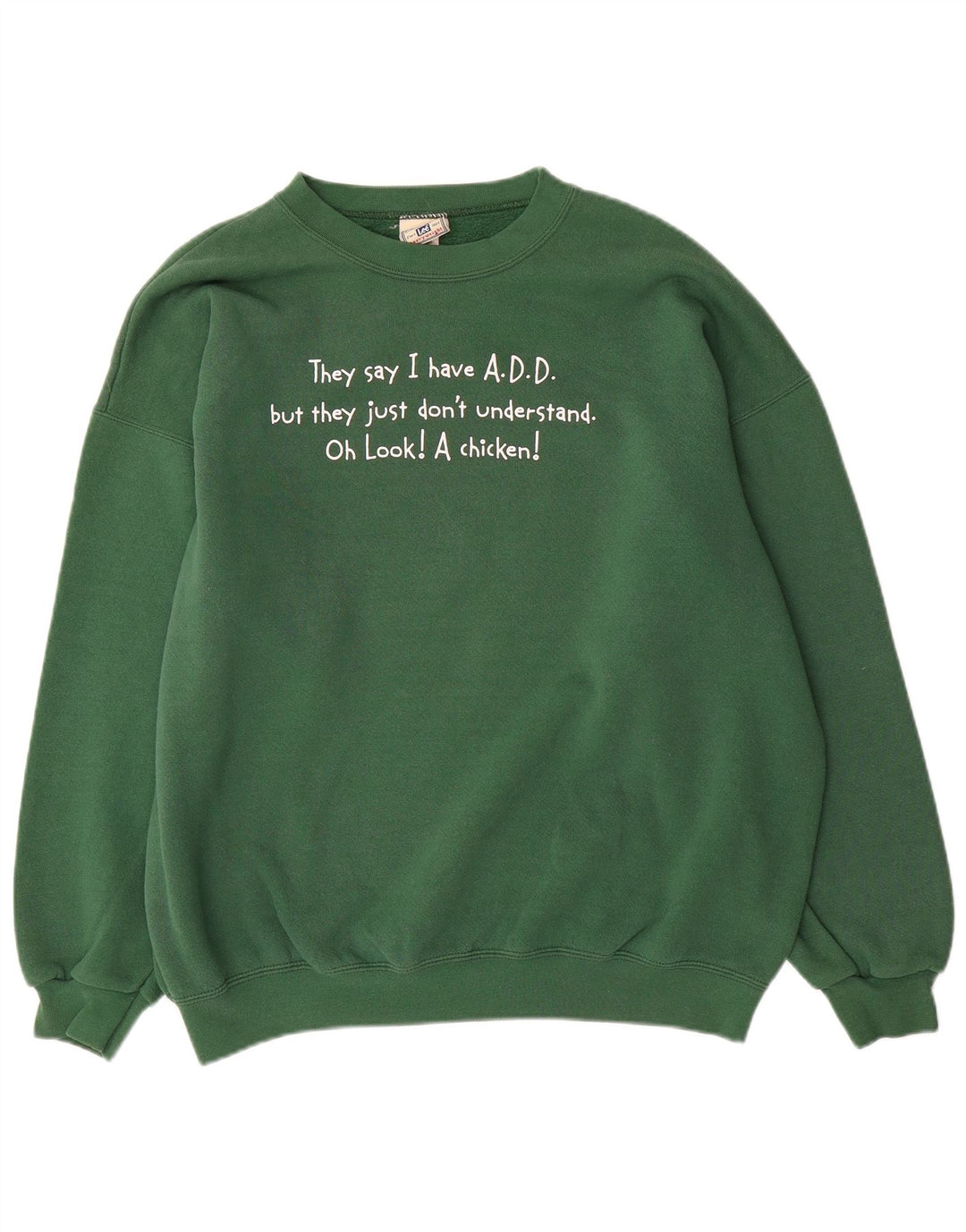 Felpa grafica da uomo Lee Maglione XL Cotone verde