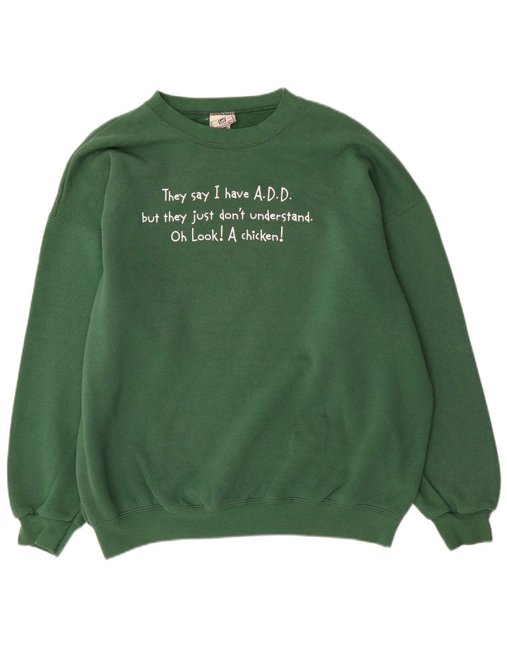 Felpa grafica da uomo Lee Maglione XL Cotone verde