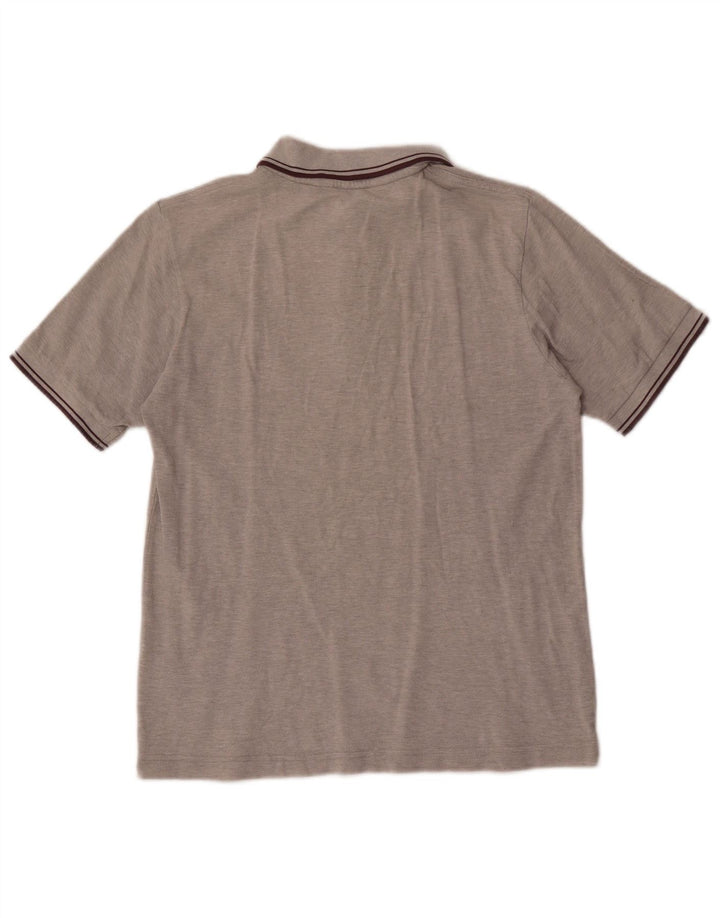 Polo Kappa Uomo Small in cotone mélange grigio