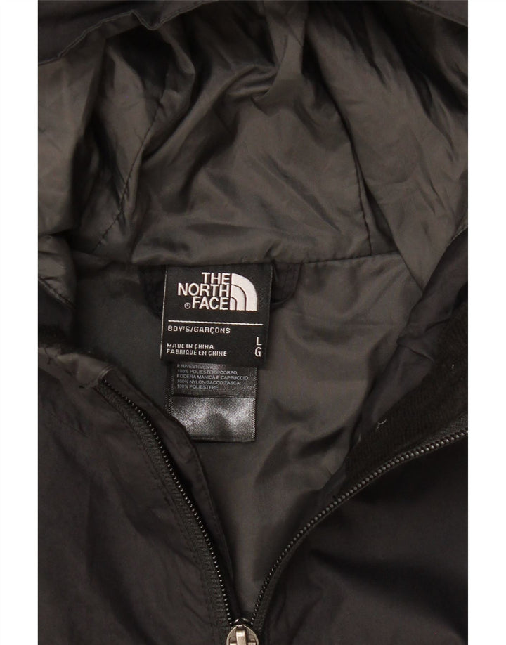 THE NORTH FACE Giacca antipioggia con cappuccio per ragazzi 11-12 anni Large in poliestere nero