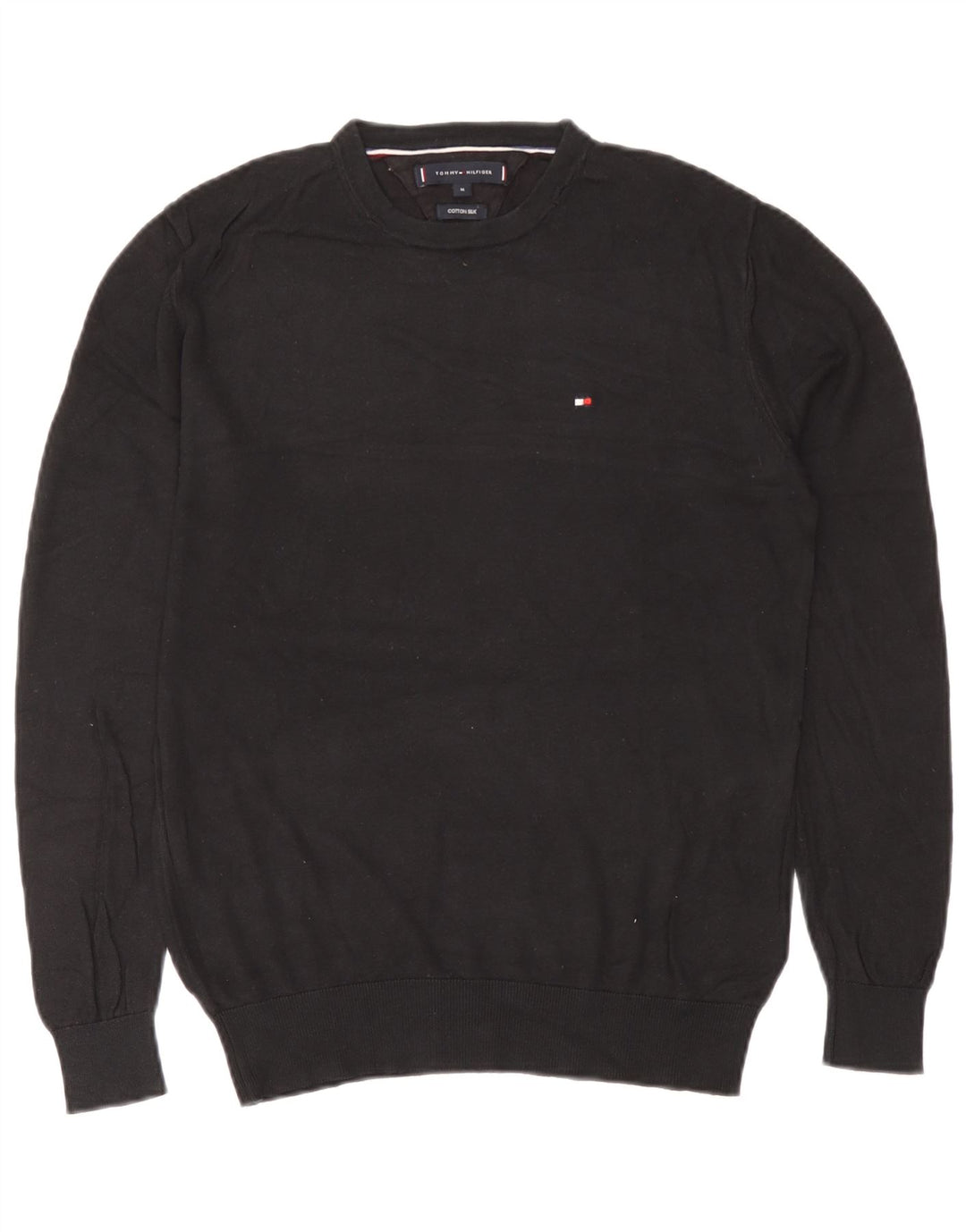 Maglione maglione girocollo da uomo Tommy Hilfiger cotone nero medio