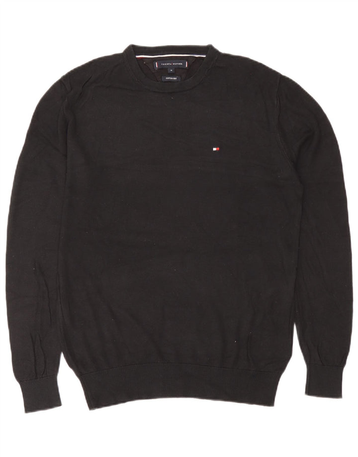 Maglione maglione girocollo da uomo Tommy Hilfiger cotone nero medio