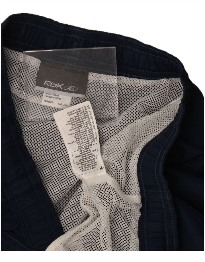 Pantaloncini sportivi da uomo Reebok medio blu navy in poliestere