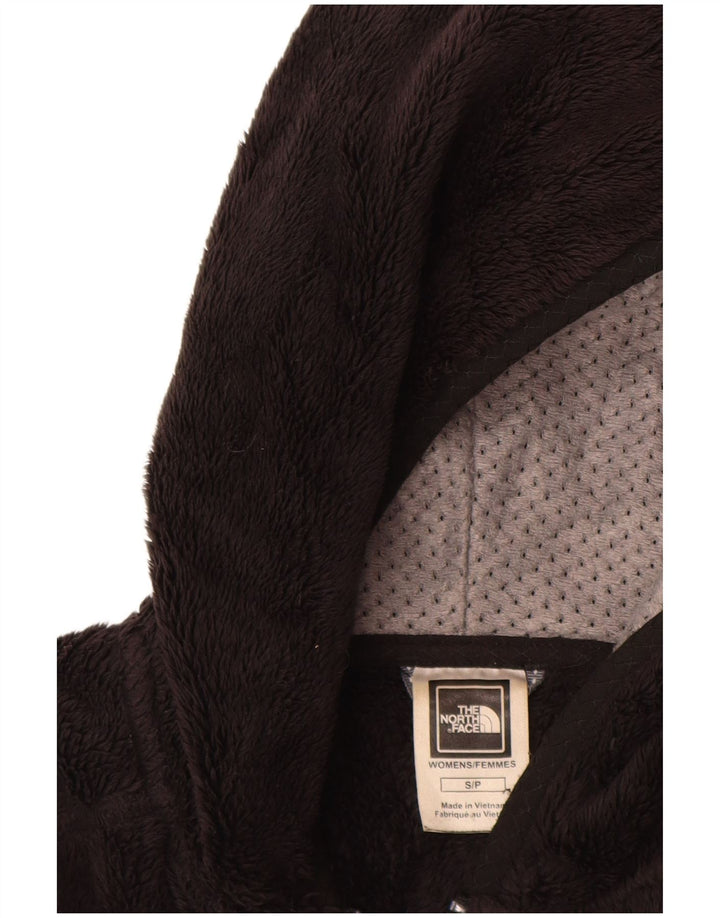 THE NORTH FACE Giacca in pile con cappuccio da donna UK 10 Small Poliestere nero