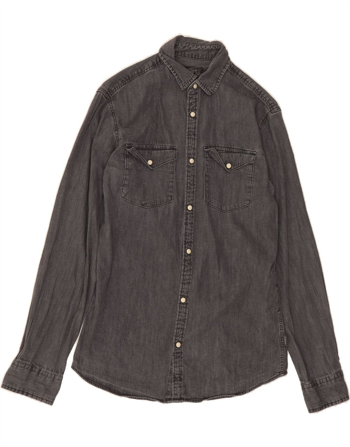 JACK & JONES Mens Denim Shirt XS Black Cotton Vintage Jack & Jones and Second-Hand Jack & Jones from Messina Hembry 