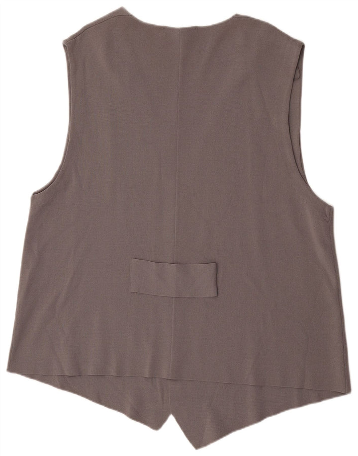 Gilet OPEN da donna Zara UK 10 piccolo in viscosa grigia