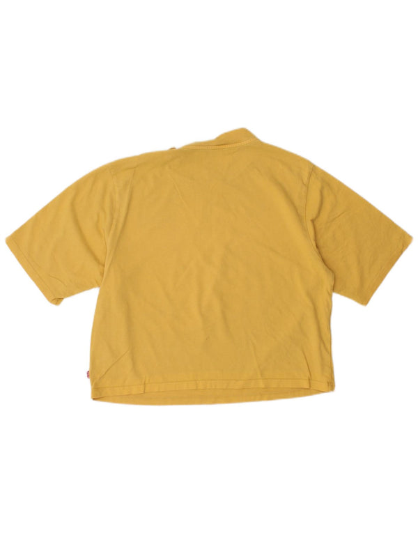 T-shirt corta oversize da donna LEVI'S UK 6 XS cotone giallo