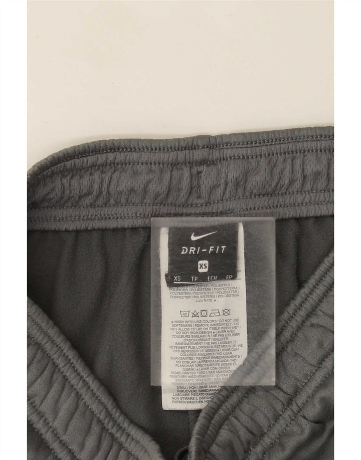 Pantaloni da tuta Nike Dri Fit da uomo XS in poliestere color block grigio