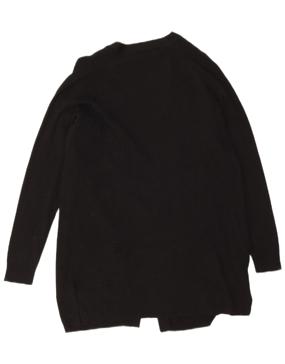 Maglione cardigan aperto da donna Marks & Spencer UK 14 viscosa nera media