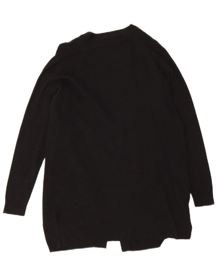 Maglione cardigan aperto da donna Marks & Spencer UK 14 viscosa nera media