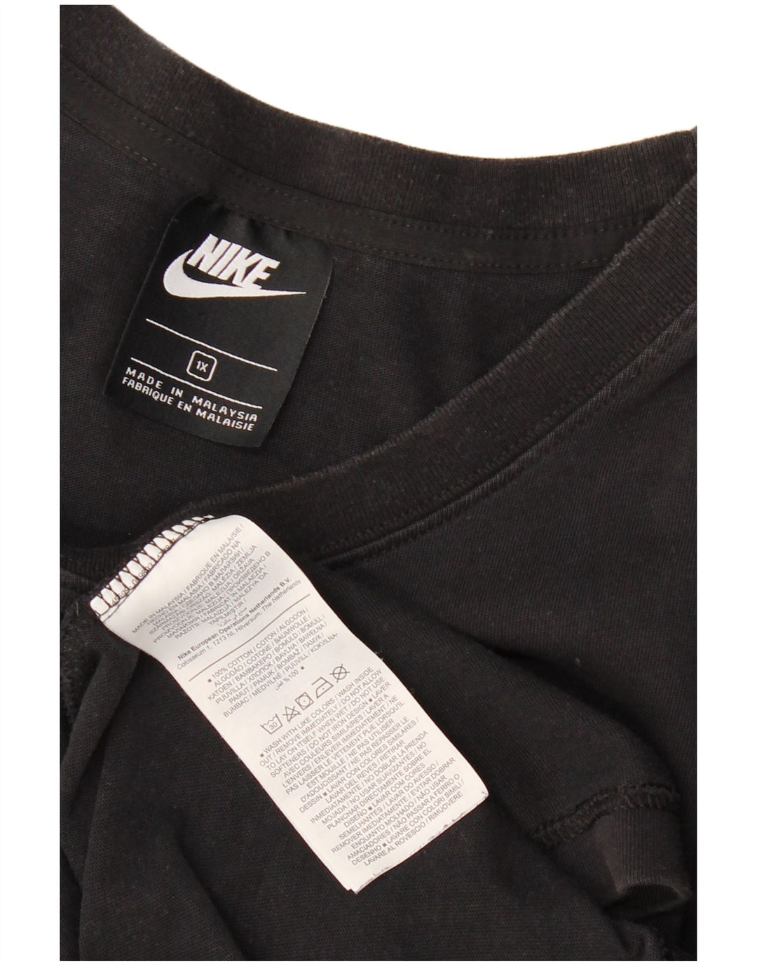 T-shirt grafica da uomo Nike Top XL in cotone nero
