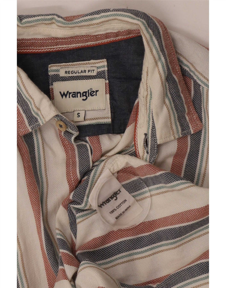 Camicia Wrangler da uomo vestibilità regolare piccola in cotone a righe multicolore