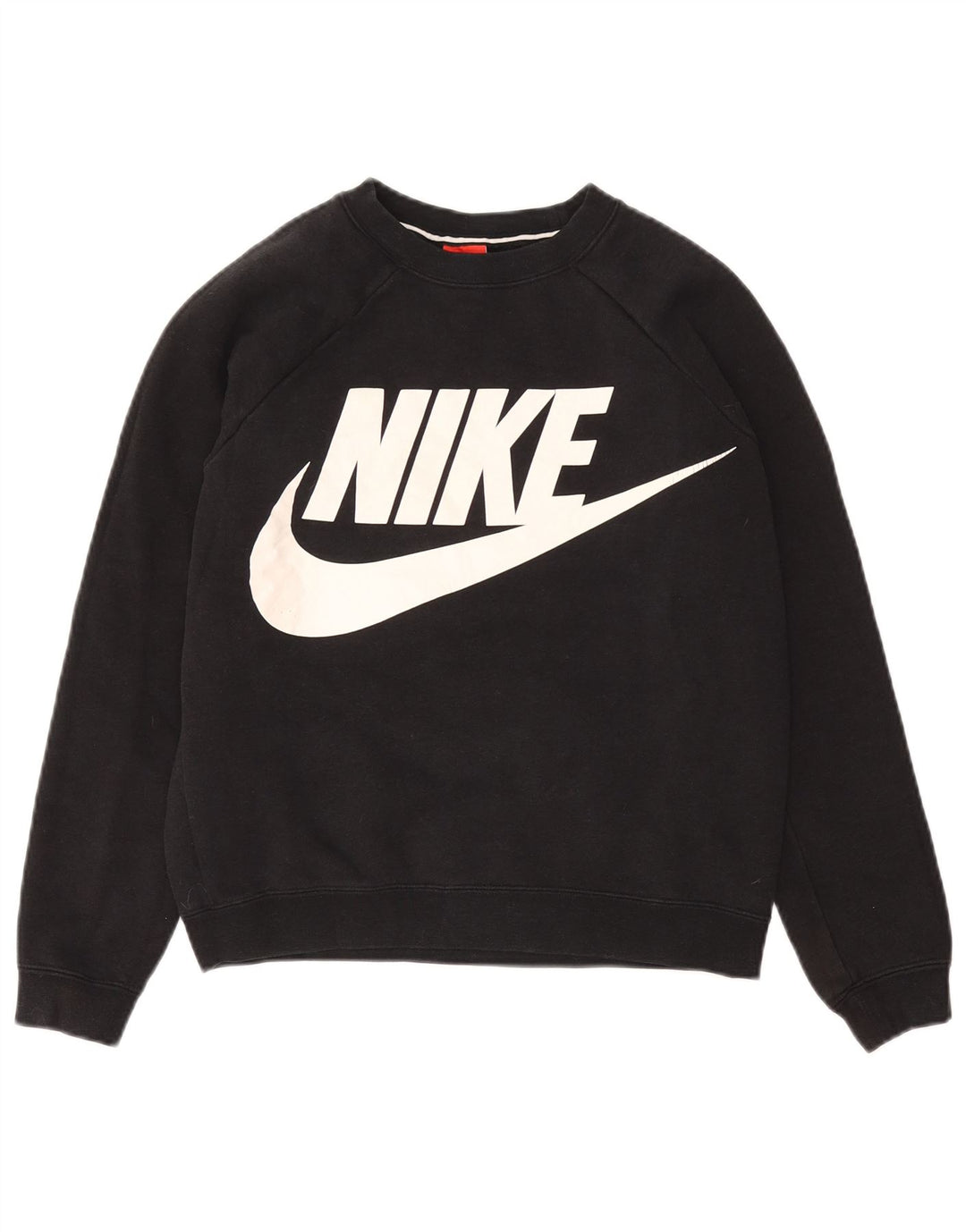 Felpa con grafica oversize corta NIKE da donna UK 10 piccola nera