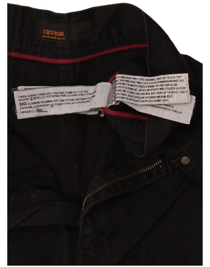 Jeans dritti da uomo Zara EU 40 medio W31 L32 cotone nero