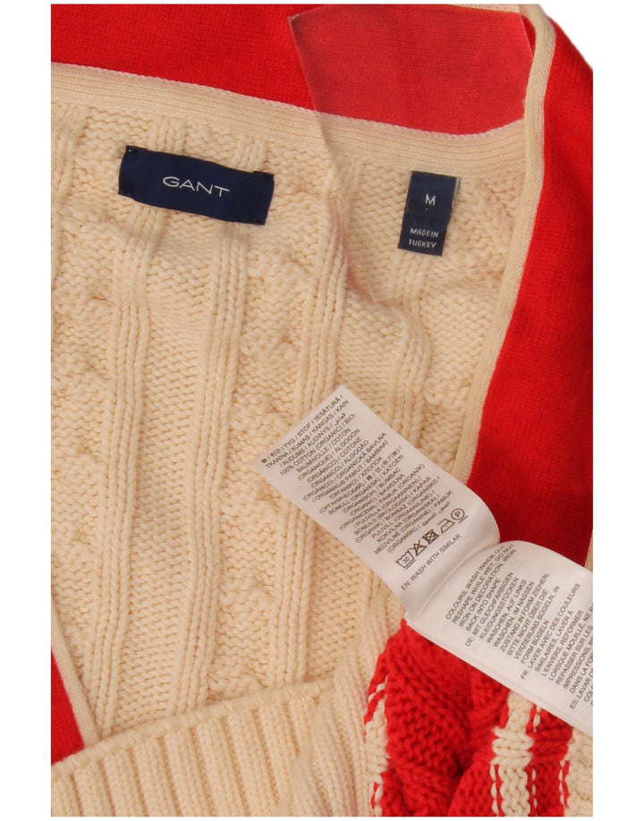 Maglione cardigan grafico da donna Gant UK 14 Blocco colore beige medio