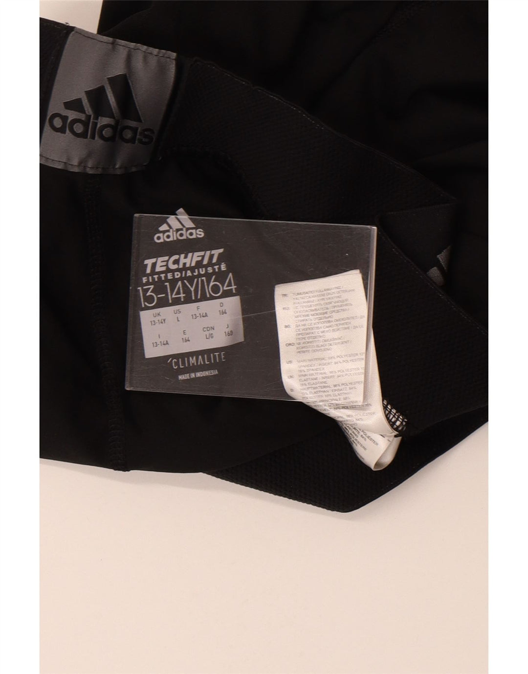 Leggings Adidas Climalite Graphic da ragazzo 13-14 anni in poliestere nero
