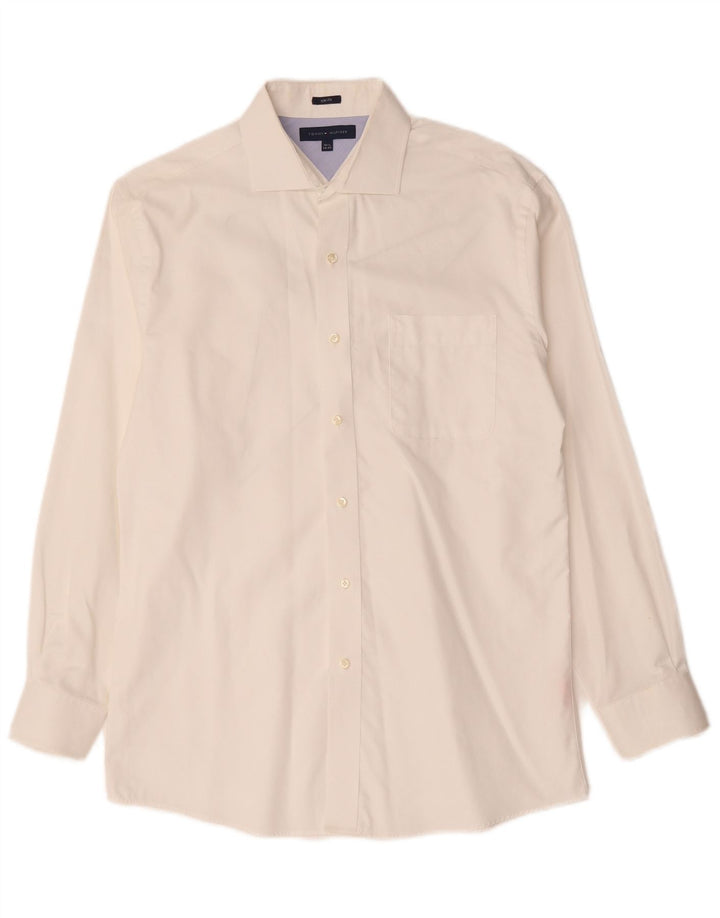 Camicia slim fit da uomo Tommy Hilfiger taglia 15 1/2 media bianca
