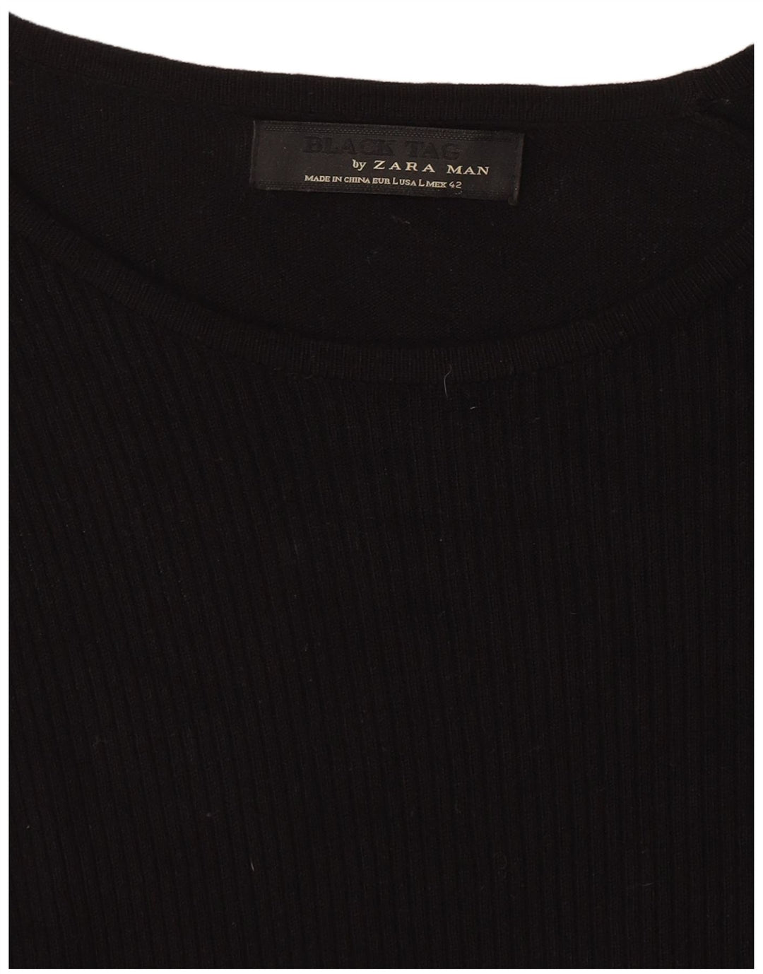Maglione Zara da uomo con scollo a barca grande nero