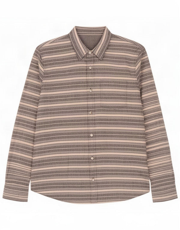 Camicia da uomo Fat Face Large in cotone a righe blu