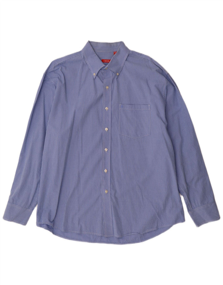 Camicia da uomo IZOD XL in cotone a quadri blu