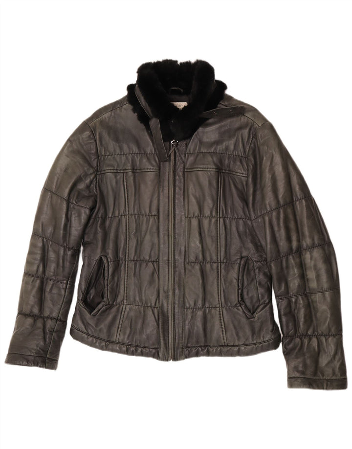 Giacca in pelle da donna Bata and More IT 48 XL Pelle grigia