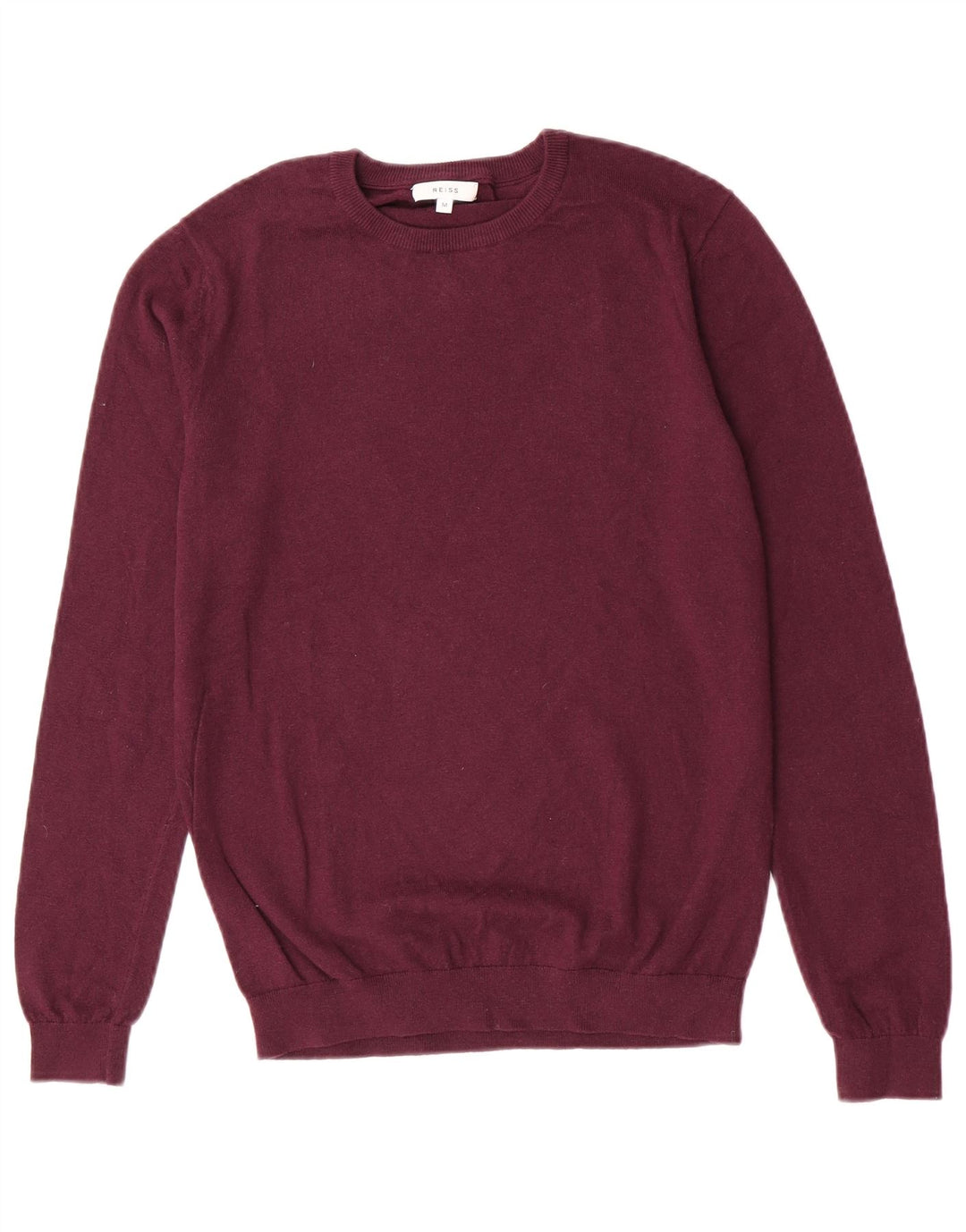 Maglione da uomo girocollo Reiss in lana marrone medio medio