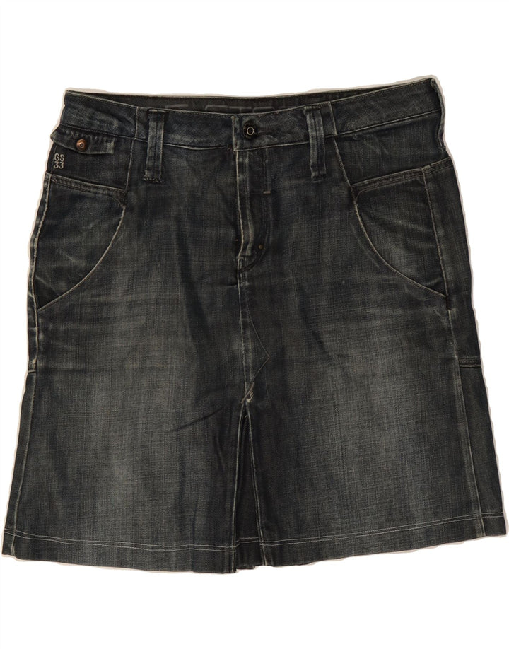 G-STAR Womens Denim Skirt W32 Large  Black Vintage G-Star and Second-Hand G-Star from Messina Hembry 