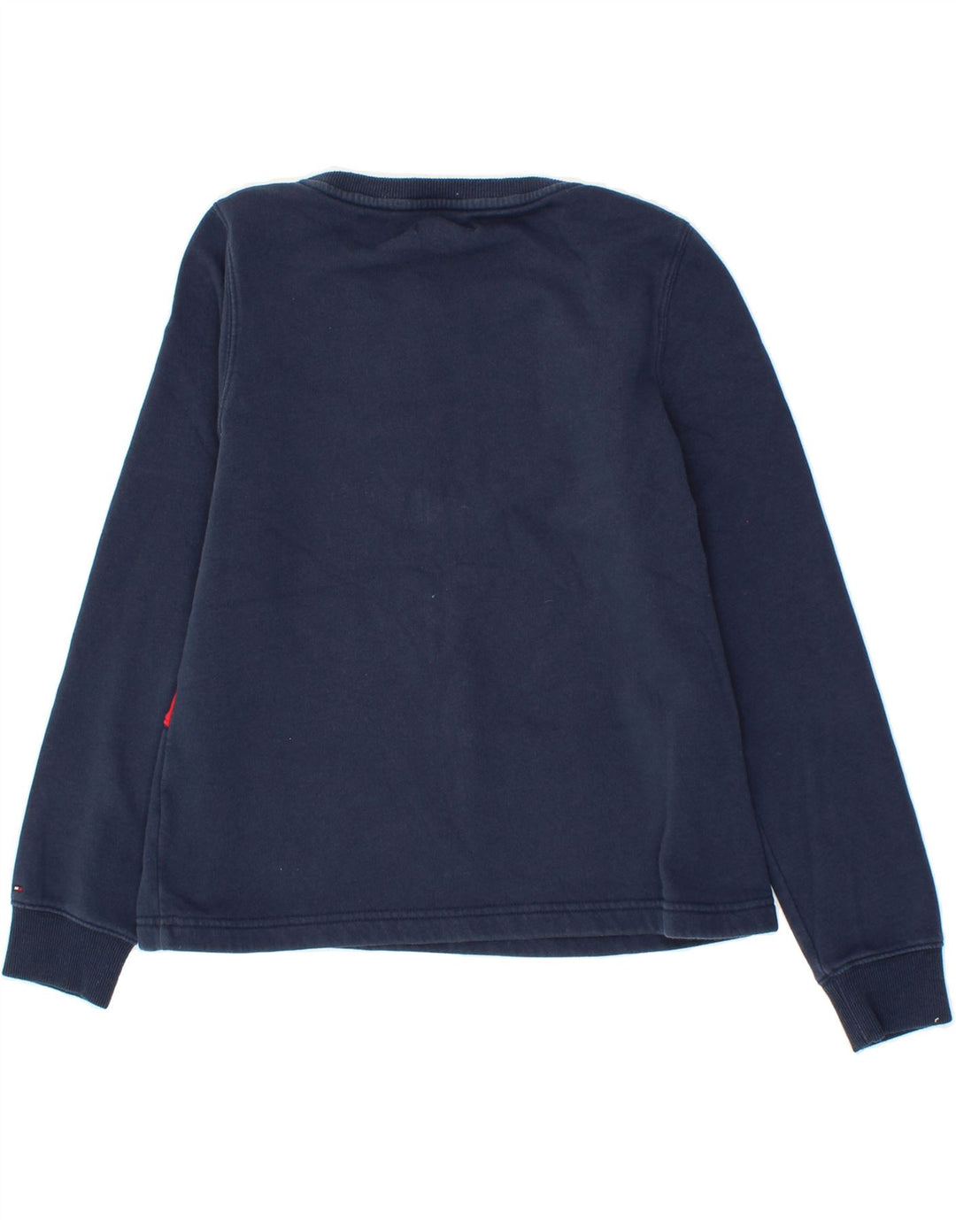 TOMMY HILFIGER Womens Oversized Sweatshirt Jumper UK 10 Small Navy Blue Vintage Tommy Hilfiger and Second-Hand Tommy Hilfiger from Messina Hembry 
