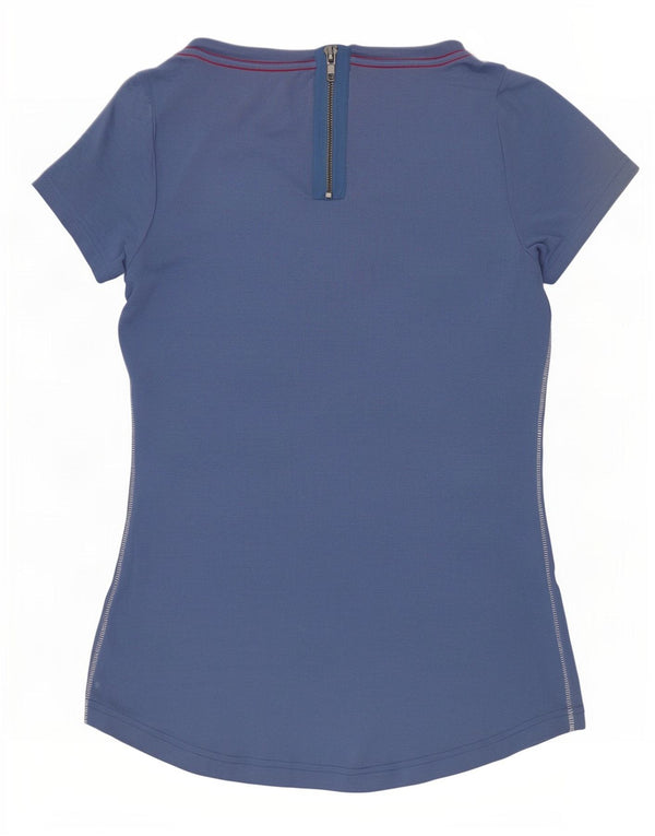 T-shirt grafica da donna Kangaroos Top UK 14/16 grande cotone blu