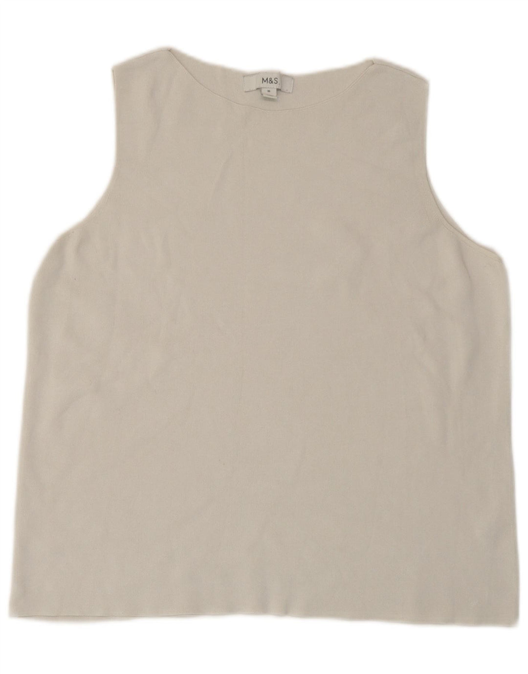 Canotta da donna Marks & Spencer UK 16 Large in viscosa bianco sporco