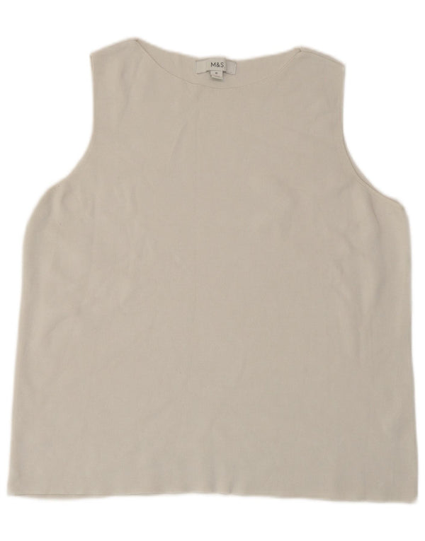 Canotta da donna Marks & Spencer UK 16 Large in viscosa bianco sporco
