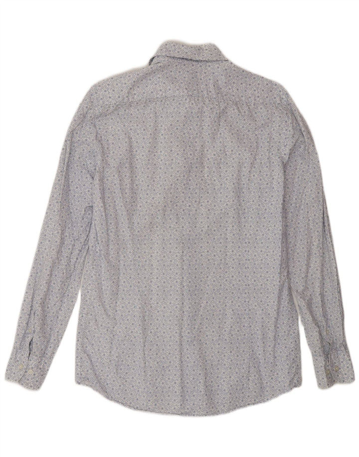 Camicia da uomo Massimo Dutti piccola in cotone floreale bianco