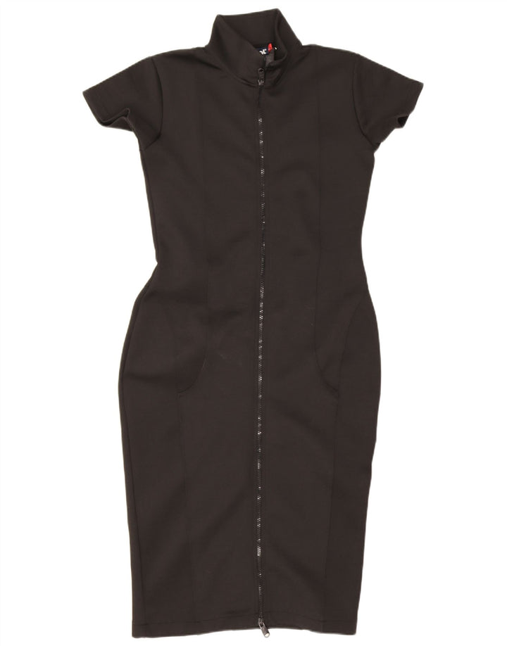 Abito aderente grafico da donna Mistral UK 14 Grande poliestere nero