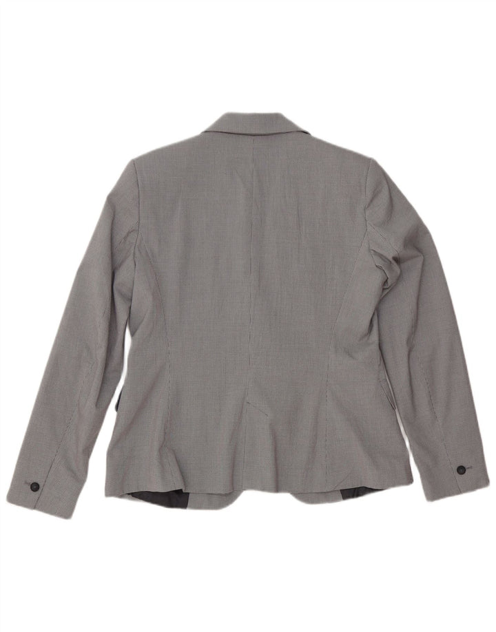 Giacca blazer a 1 bottone da donna Zara EU 40 poliestere pied de poule grigio medio