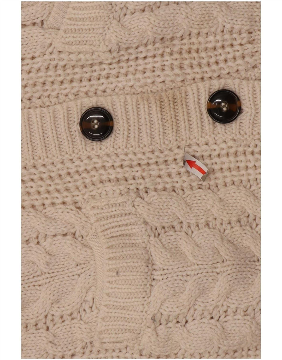 Maglione cardigan da donna Zara UK 10 piccolo acrilico bianco
