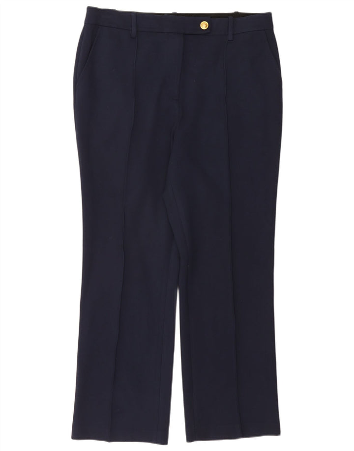 Pantaloni chino da donna Tory Burch US 12 Large W30 L27 viscosa blu navy
