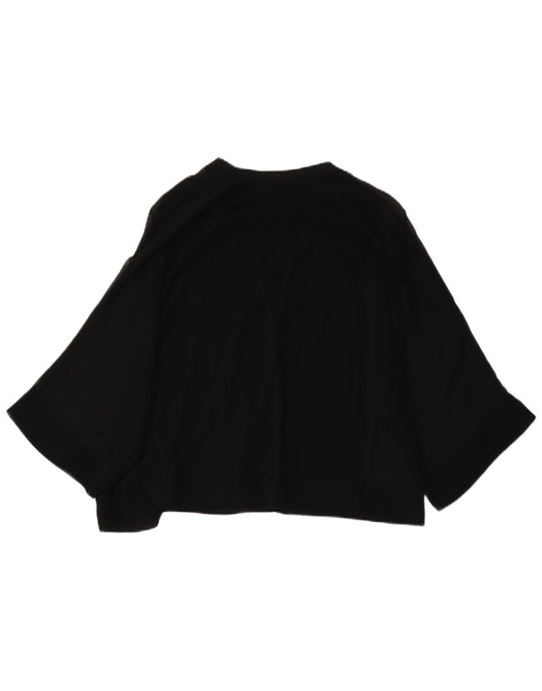 Camicetta oversize da donna Zara con maniche a 3/4 UK 6 XS poliestere nero