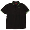 Polo Kappa Uomo Piccola in Cotone Rigato Nero