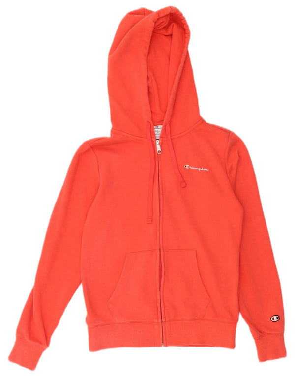 Maglione con cappuccio e zip da donna Champion UK 6 XS rosso cotone
