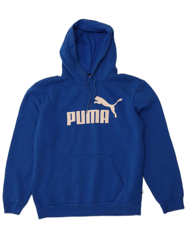 Felpa con cappuccio grafica PUMA da uomo in cotone blu medio