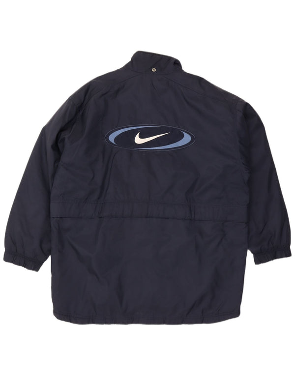 Giacca a vento grafica da uomo Nike UK 42/44 grande nylon blu navy