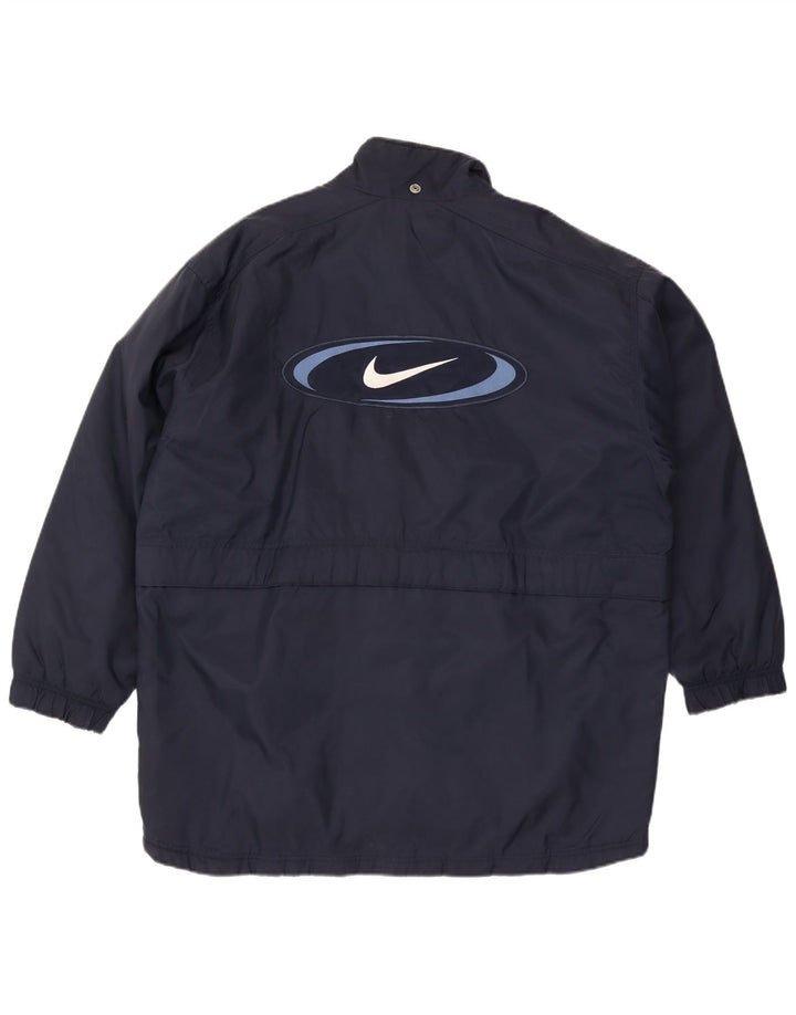 Giacca a vento grafica da uomo Nike UK 42/44 grande nylon blu navy