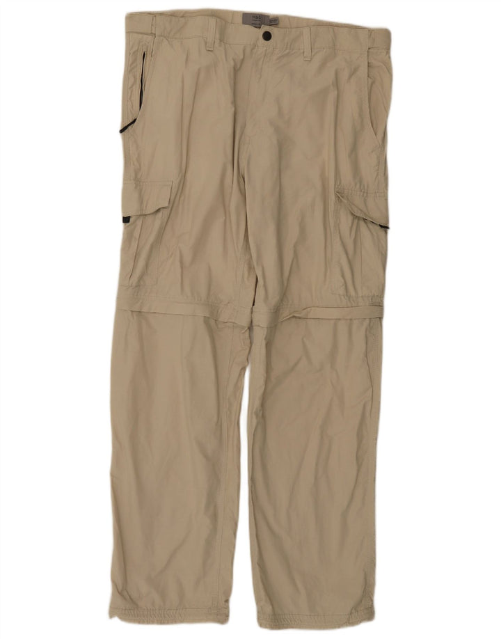 Pantaloni cargo regolari da uomo Marks & Spencer W38 L33 in cotone beige