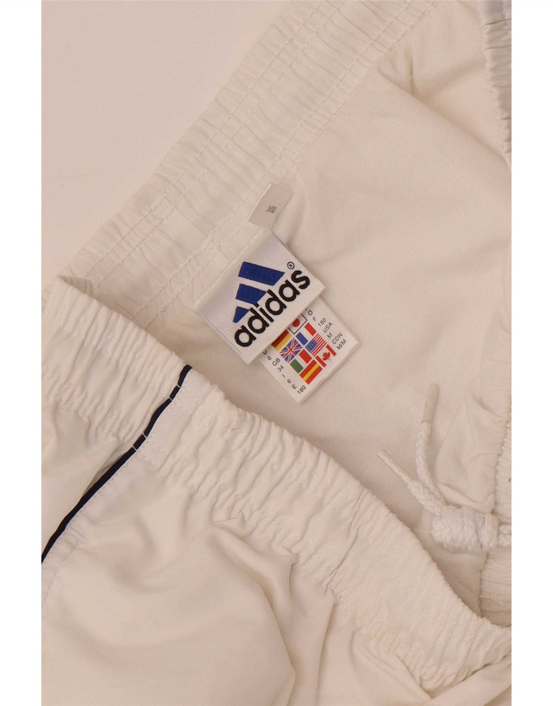 Pantaloni da tuta da uomo Adidas Large bianchi in poliestere