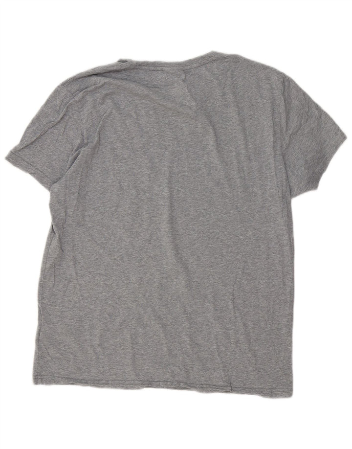 Gant T-shirt grafica da uomo Top grande in cotone grigio